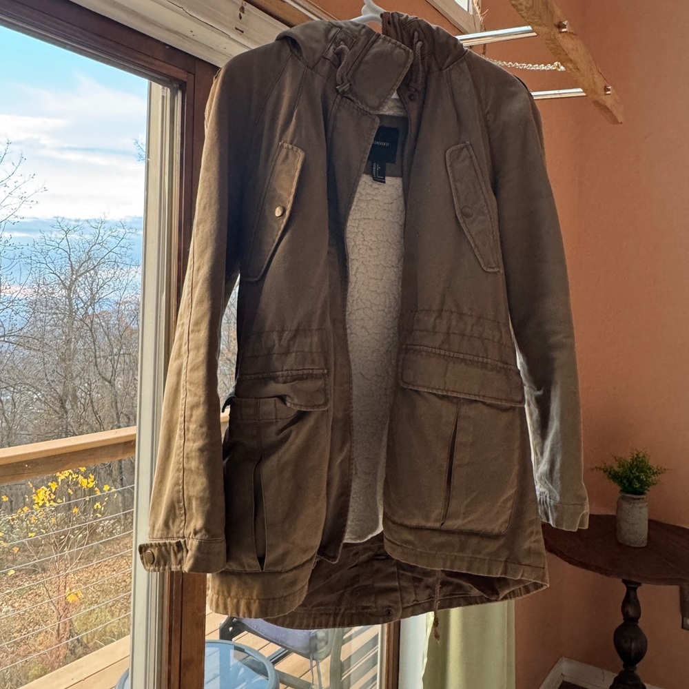 Forever 21 Brown Hooded Jacket